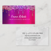 Beruflich Makeup Glitzer Visitenkarte (Vorne/Hinten)