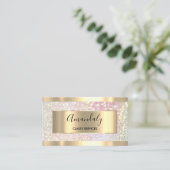 Beruflich Makeup Holograph Rose Gold Glitzer Bu Visitenkarte (Stehend Vorderseite)