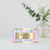 Beruflich Makeup Holograph Rose Gold Pink Busin Visitenkarte (Stehend Vorderseite)