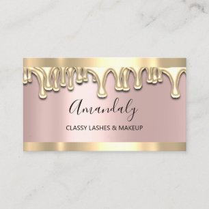 Beruflich Makeup Künstler Pink Waxing Lash Tropfen Visitenkarte