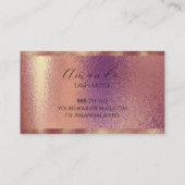 Beruflich Makeup Lash Artist Glitte Visitenkarte (Rückseite)