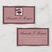 Beruflich Makeup Lash Extension Brow Blush Pink Visitenkarte (Vorne/Hinten)