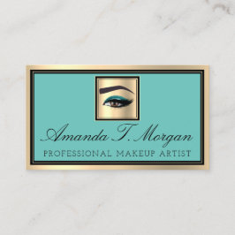 Beruflich Makeup Lash Extension Eyebrow Aquamarin Visitenkarte