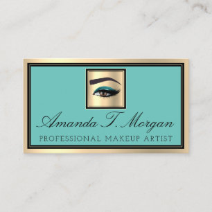 Beruflich Makeup Lash Extension Eyebrow Aquamarin Visitenkarte