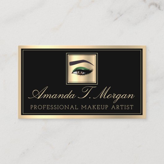 Beruflich Makeup Lash Extension VIP Braune Augen Visitenkarte (Vorderseite)