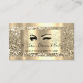 Beruflich Makeup Lash Gold Gerahmter Glitzer Spark Visitenkarte (Vorderseite)