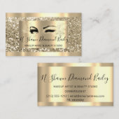 Beruflich Makeup Lash Gold Gerahmter Glitzer Spark Visitenkarte (Vorne/Hinten)