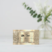 Beruflich Makeup Lash Gold Gerahmter Glitzer Spark Visitenkarte (Stehend Vorderseite)