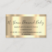 Beruflich Makeup Lash Gold Gerahmter Glitzer Spark Visitenkarte (Rückseite)