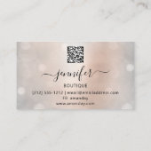 Beruflich Makeup Lash QR Code Eyes Brows Silver Visitenkarte (Rückseite)