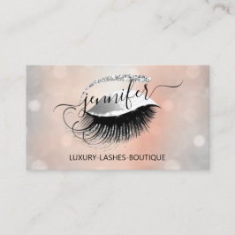 Beruflich Makeup Lash QR Code Eyes Brows Silver Visitenkarte