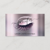 Beruflich Makeup Lash QR Code Rosa Smok Visitenkarte (Vorderseite)