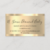 Beruflich Makeup Lashes Brows Holograph Visitenkarte (Rückseite)