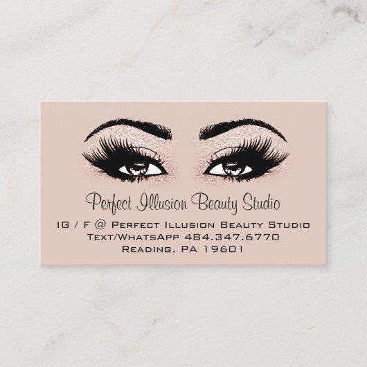 Beruflich Makeup Lashes Hybryd Brows Visitenkarte (Vorderseite)