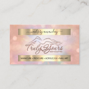 Beruflich Makeup-Nail-Logo-Rose Visitenkarte
