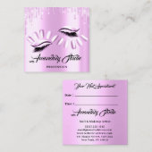 Beruflich Makeup Nail Manicure Terminkarte Quadratische Visitenkarte (Vorne/Hinten)