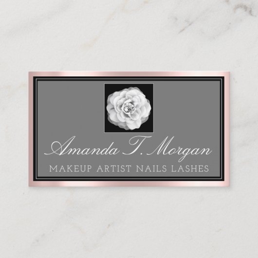 Beruflich Makeup Rose Termin rosa Visitenkarte (Vorderseite)