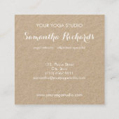 Beruflich Mandala Trendy Celestial White Kraft Quadratische Visitenkarte (Rückseite)