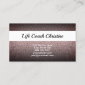 Beruflich Marsala Ombre Glitzer Custom Foto QR Visitenkarte (Rückseite)