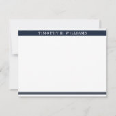 Beruflich Maskuline Navy Personalisiert Mitteilungskarte (Vorderseite)