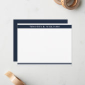 Beruflich Maskuline Navy Personalisiert Mitteilungskarte (Vorderseite/Rückseite Beispiel)