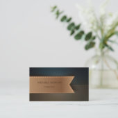 Beruflich Maskuline Retro Visitenkarte (Stehend Vorderseite)