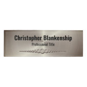 Beruflich Matte Silver Metallic Custom Namenschild (Vorderseite)