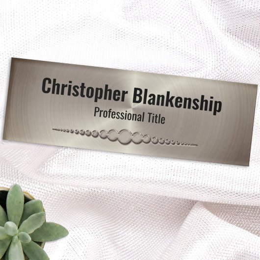 Beruflich Matte Silver Metallic Custom Namenschild