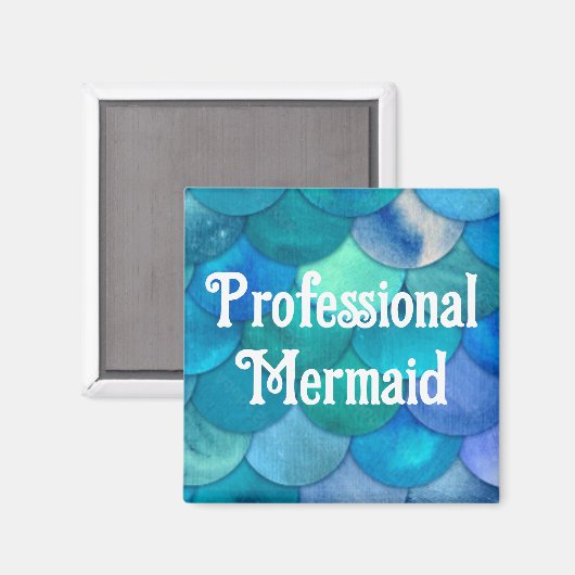 Beruflich Mermaid Magnet (Vorderseite/Rückseite)