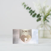 Beruflich, Mettalic, Donuts, Bäckerei Visitenkarte (Stehend Vorderseite)