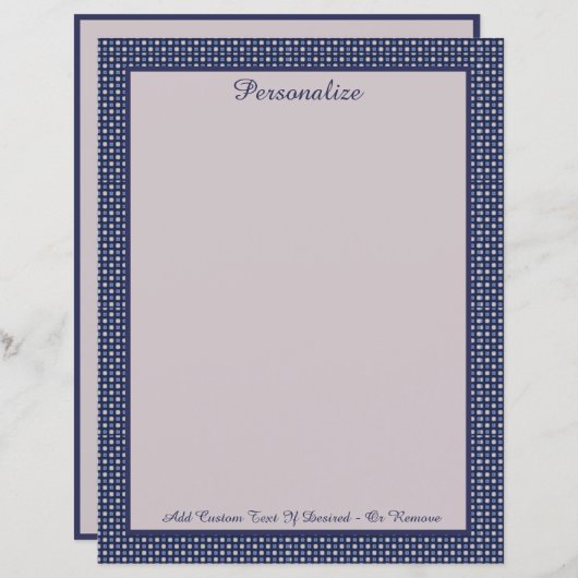 Beruflich Midnight Blue Border Personalize (Vorne/Hinten)