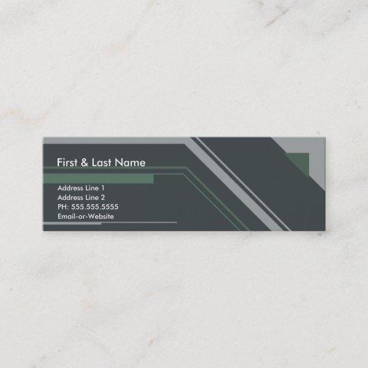 beruflich: mini visitenkarte (Vorderseite)