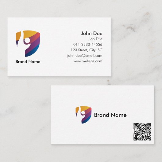 Beruflich Minimal einfach modern Visitenkarte (Vorne/Hinten)