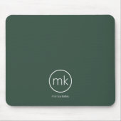 Beruflich-Minimal-Monogramm-Erstwaldgrün Mousepad (Vorne)