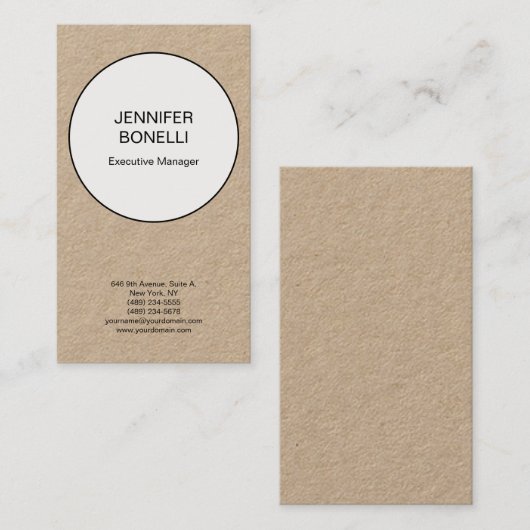 Beruflich-minimaler schlichter Prämienkraft Visitenkarte (Vorne/Hinten)