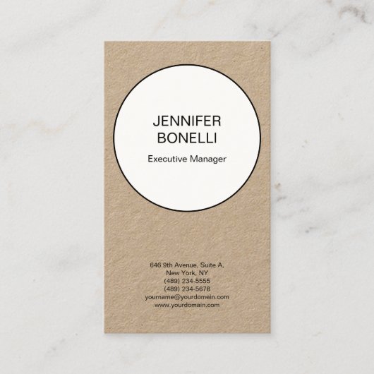 Beruflich-minimaler schlichter Prämienkraft Visitenkarte (Vorderseite)