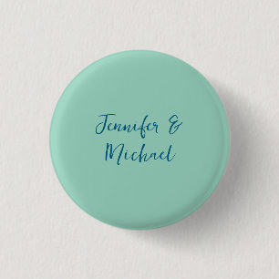 Beruflich-minimalistisch-aquamarine Kalligraphie Button
