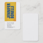 Beruflich-minimalistisch-blau-orange-gelb Visitenkarte (Vorne/Hinten)