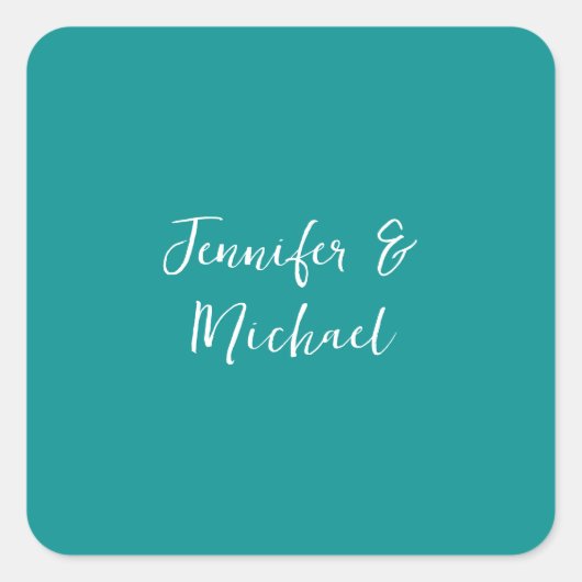 Beruflich-minimalistisch-blau Quadratischer Aufkleber (Vorderseite)