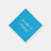 Beruflich-minimalistisch-blaue Kalligraphie Serviette (Ecke)