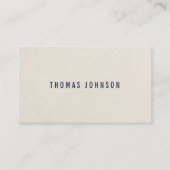 Beruflich Minimalistisch Blue Beige Consultant Visitenkarte (Vorderseite)