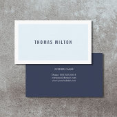 Beruflich Minimalistisch Blue White Consultant Visitenkarte