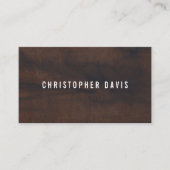 Beruflich Minimalistisch Brown White Consultant Visitenkarte (Vorderseite)