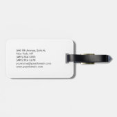 Beruflich minimalistisch fett und modern heißt gepäckanhänger (Rückseite horizontal)