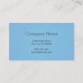 Beruflich Minimalistisch Grainy Blue Visitenkarte (Rückseite)