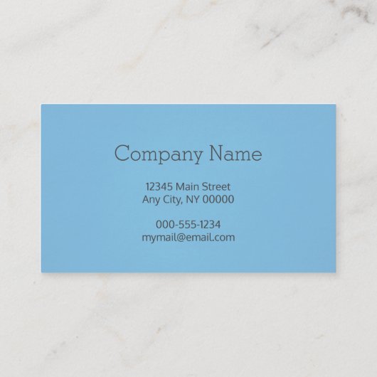 Beruflich Minimalistisch Grainy Blue Visitenkarte (Rückseite)
