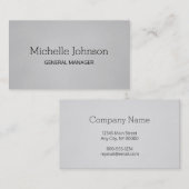 Beruflich Minimalistisch Grainy Grainy Gray Visitenkarte (Vorne/Hinten)