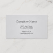 Beruflich Minimalistisch Grainy Grainy Gray Visitenkarte (Rückseite)