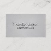 Beruflich Minimalistisch Grainy Grainy Gray Visitenkarte (Vorderseite)