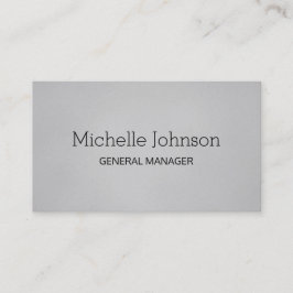 Beruflich Minimalistisch Grainy Grainy Gray Visitenkarte